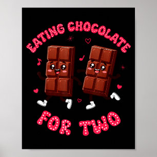 Eating Chocolate For Two Pregnancy Valentines Day Poster