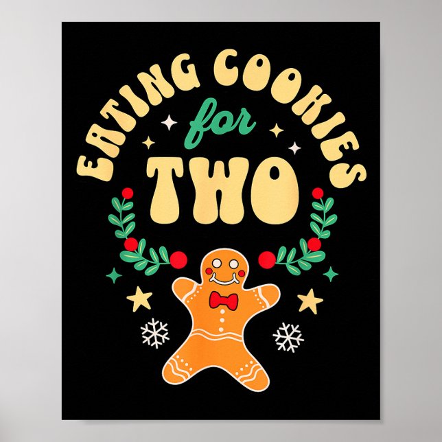 Eating Christmas Cookies For Two - Pregnancy Revea Poster (Front)