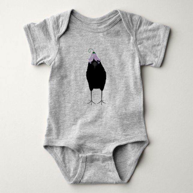 Eating Crow Baby Bodysuit (Front)