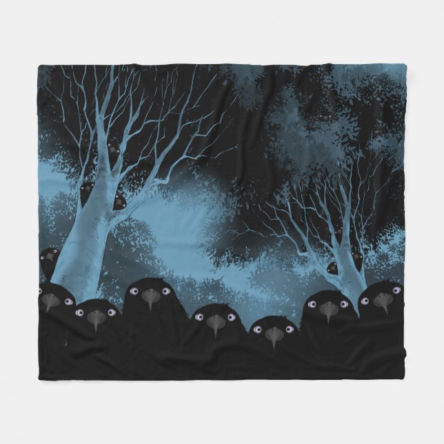Eating Crow Fleece Blanket (Front (Horizontal))