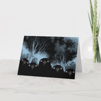 Eating Crow Spooky Greeting Card by ellejai at Zazzle
