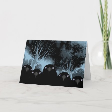 Eating Crow Spooky Greeting Card