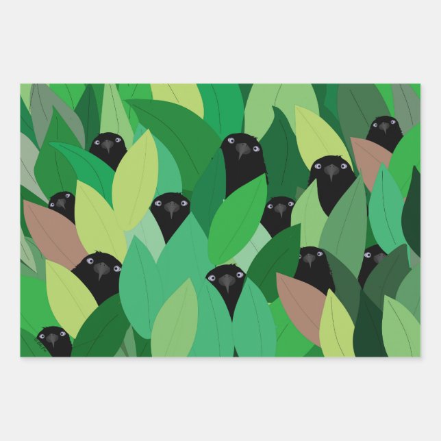 Eating Crow Wrapping Paper Sheets (Front 3)