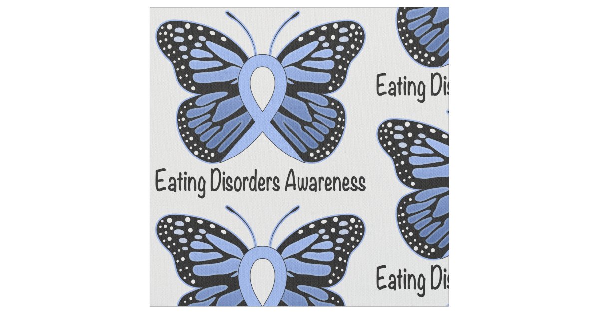 Eating Disorder Butterfly Awareness Ribbon Fabric Zazzle