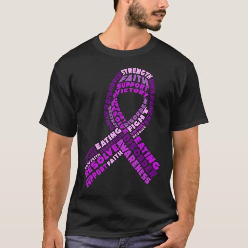 Eating Disorder Survivor Ribbon Awareness Warrior  T_Shirt