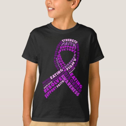 Eating Disorder Survivor Ribbon Awareness Warrior  T_Shirt