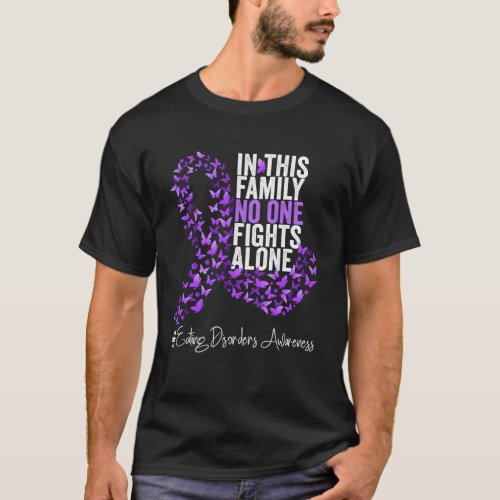 Eating Disorders Awareness Month Purple Ribbon Pul T_Shirt