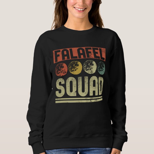 Eating Falafel Hummus Arabic Food Chef Sweatshirt (Front)