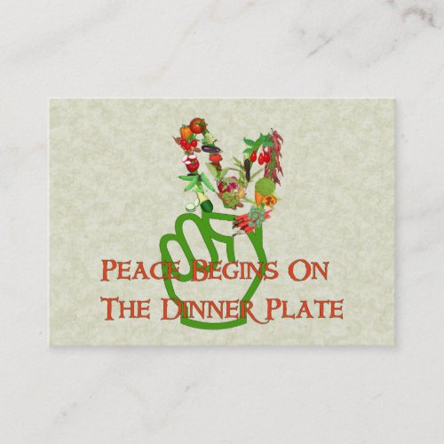 Eating For Peace Business Cards