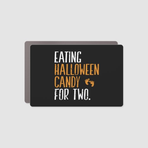 Eating Halloween Candy Pregnancy Announcement Car Magnet