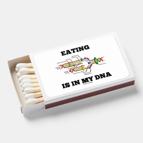 Eating Is In My DNA DNA Replication Humor Matchboxes