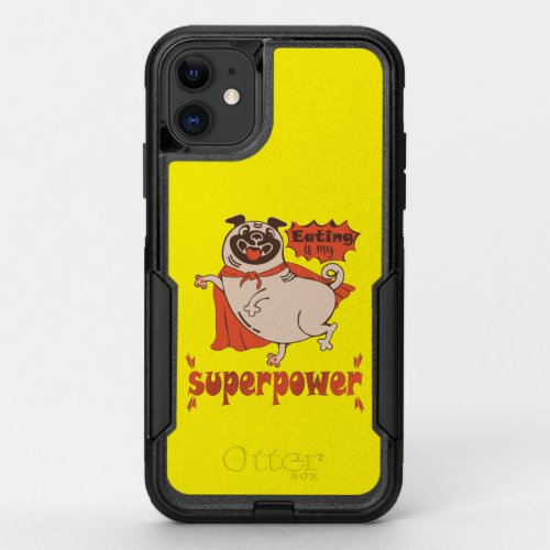 Eating is my superpower red cloak pug comic style  OtterBox commuter iPhone 11 case