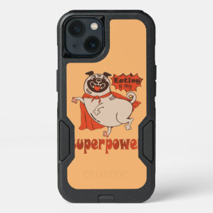 Eating is my superpower red cloak pug comic style iPhone 13 case