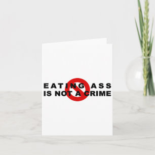Eating Is Not A Crime Funny Quote Motivational Sar Card
