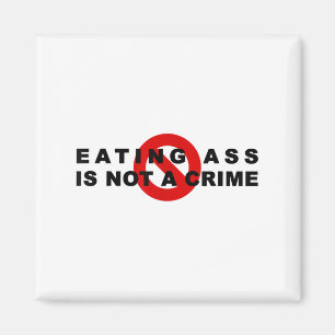 Eating Is Not A Crime Funny Quote Motivational Sar Magnet