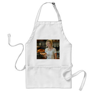 Eating Pizza Photo Personalize Customize Adult Apron