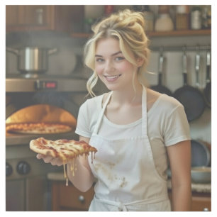 Eating Pizza Photo Personalize Customize Gallery Wrap