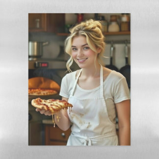Eating Pizza Photo Personalize Customize Magnetic Dry Erase Sheet