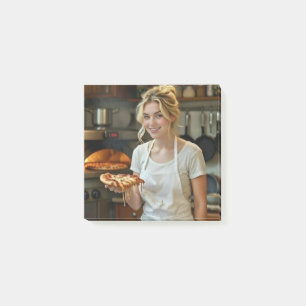 Eating Pizza Photo Personalize Customize Post-it Notes