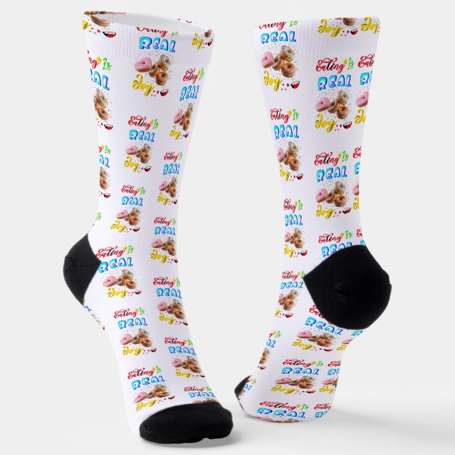 Eating Premium Is Real Joy Socks (Angled)