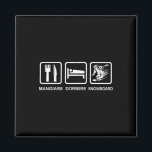 Eating Sleeping Snowboard  Magnet<br><div class="desc">Eating Sleeping Snowboard</div>