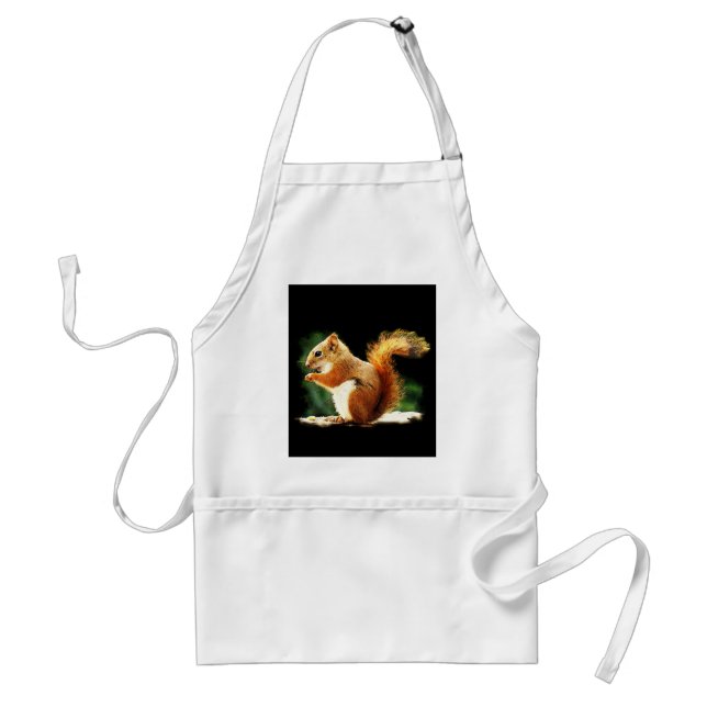 Eating Squirrel Adult Apron (Front)