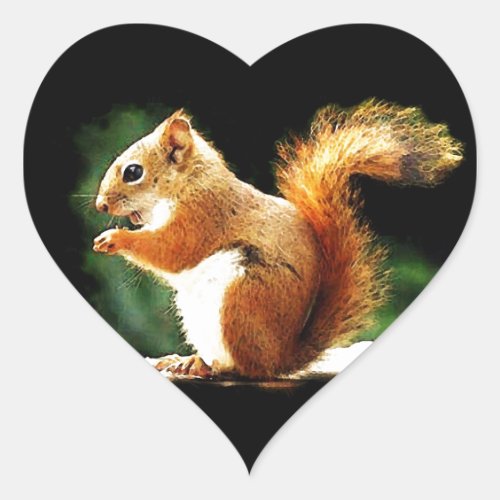 Eating Squirrel Heart Sticker