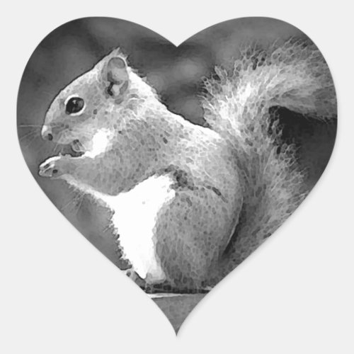 Eating Squirrel Heart Sticker