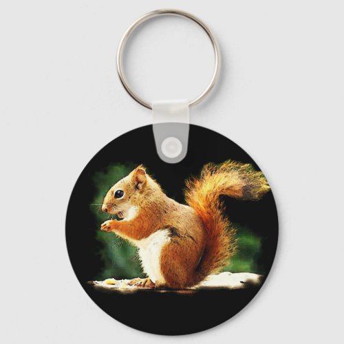 Eating Squirrel Keychain