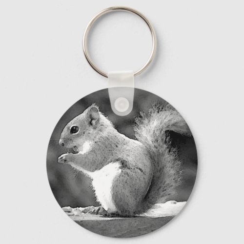 Eating Squirrel Keychain