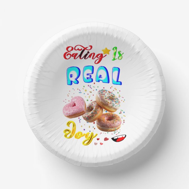 Eating Tableware Is Real Joy Paper Bowls (Front)