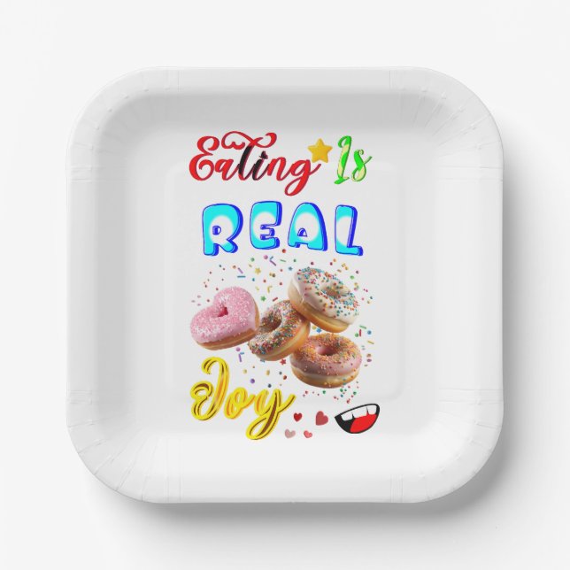 Eating Tableware Is Real Joy Paper Plates (Front)