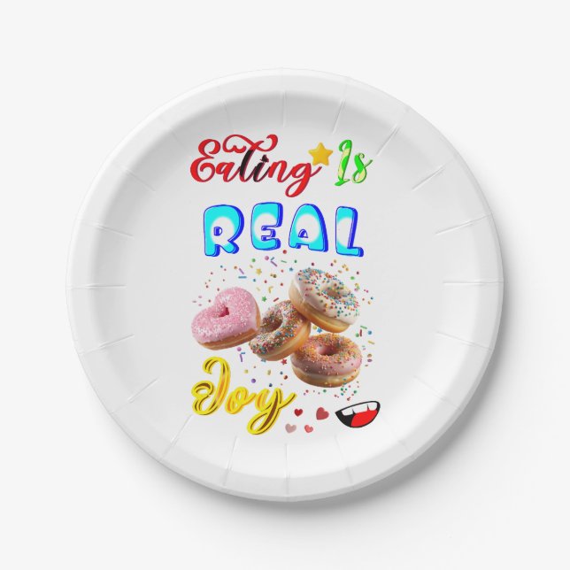 Eating Tableware Is Real Joy Paper Plates (Front)