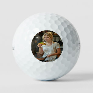 Eating Tacos Photo Personalize Customize Golf Balls