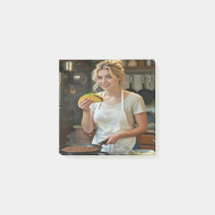 Eating Tacos Photo Personalize Customize Post-it Notes
