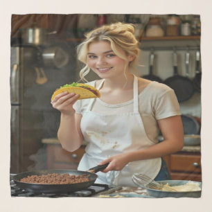 Eating Tacos Photo Personalize Customize Scarf
