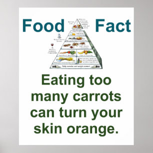 Eating Too Many Carrots  - Food Fact Poster
