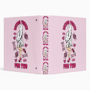  "Eating Treats for Two" Pregnant Halloween Ghost  3 Ring Binder