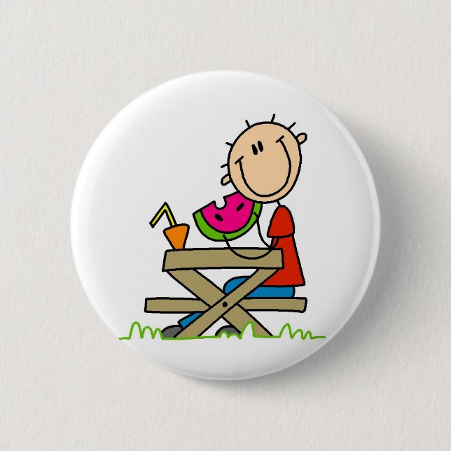 Eating Watermelon Button (Front)
