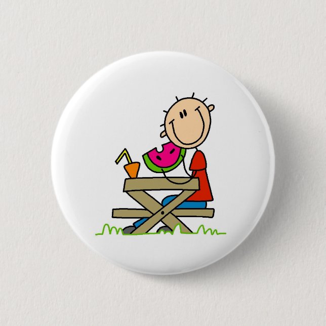Eating Watermelon Button (Front)