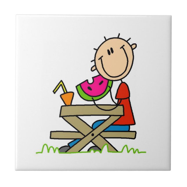 Eating Watermelon Tile (Front)