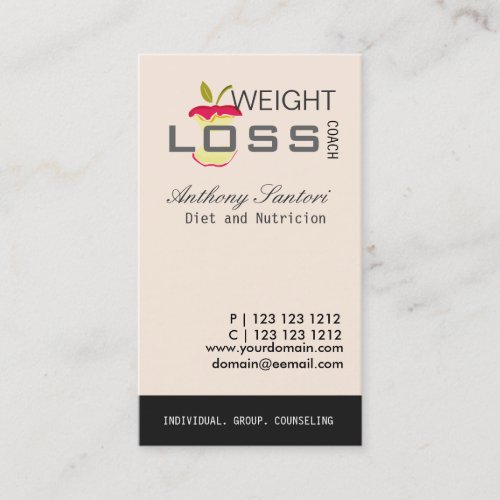 Eating Well Apple Dieting Loosing Weight  Coach Appointment Card