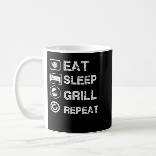 Eatleep Grill Barbecue Repeat  Grilling BBQ Coffee Mug