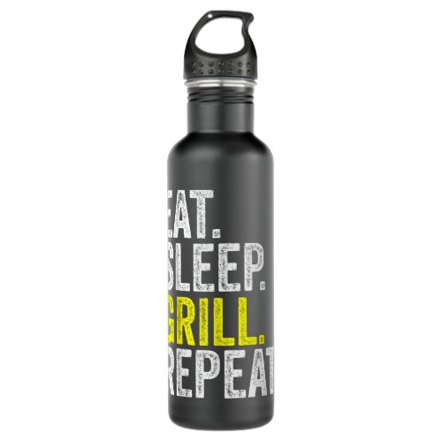 EATLEEP GRILL REPEAT Grilling Cook Cooking BBQ Bar Stainless Steel Water Bottle