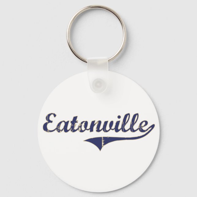 Eatonville Washington Classic Design Keychain (Front)
