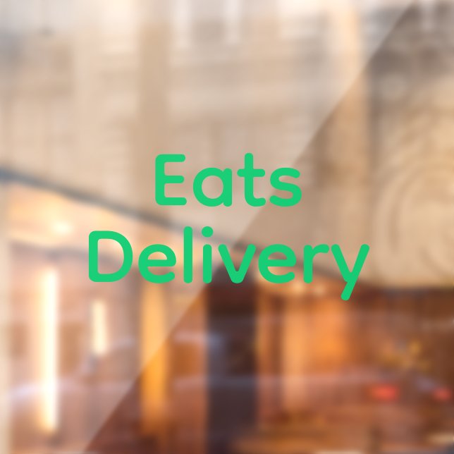 Eats Delivery Driver Window Decal (Sheet 2)