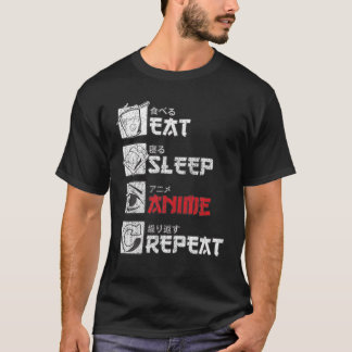 Eats Sleep Anime Repeats Gift T-Shirt