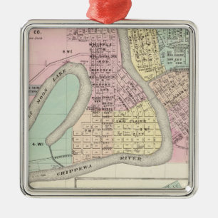 Eau Claire and Medford Metal Ornament