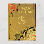 Eau De Cologne Gold Postcard