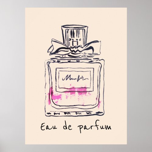 Eau de parfum French Perfume bottle fashion Poster